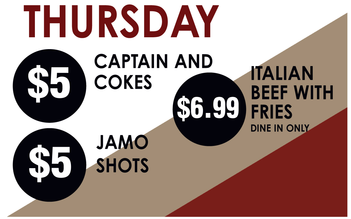 Thursday Drink Specials